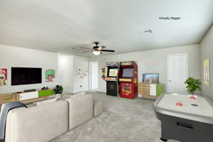 Game Room/Loft Virtually Staged