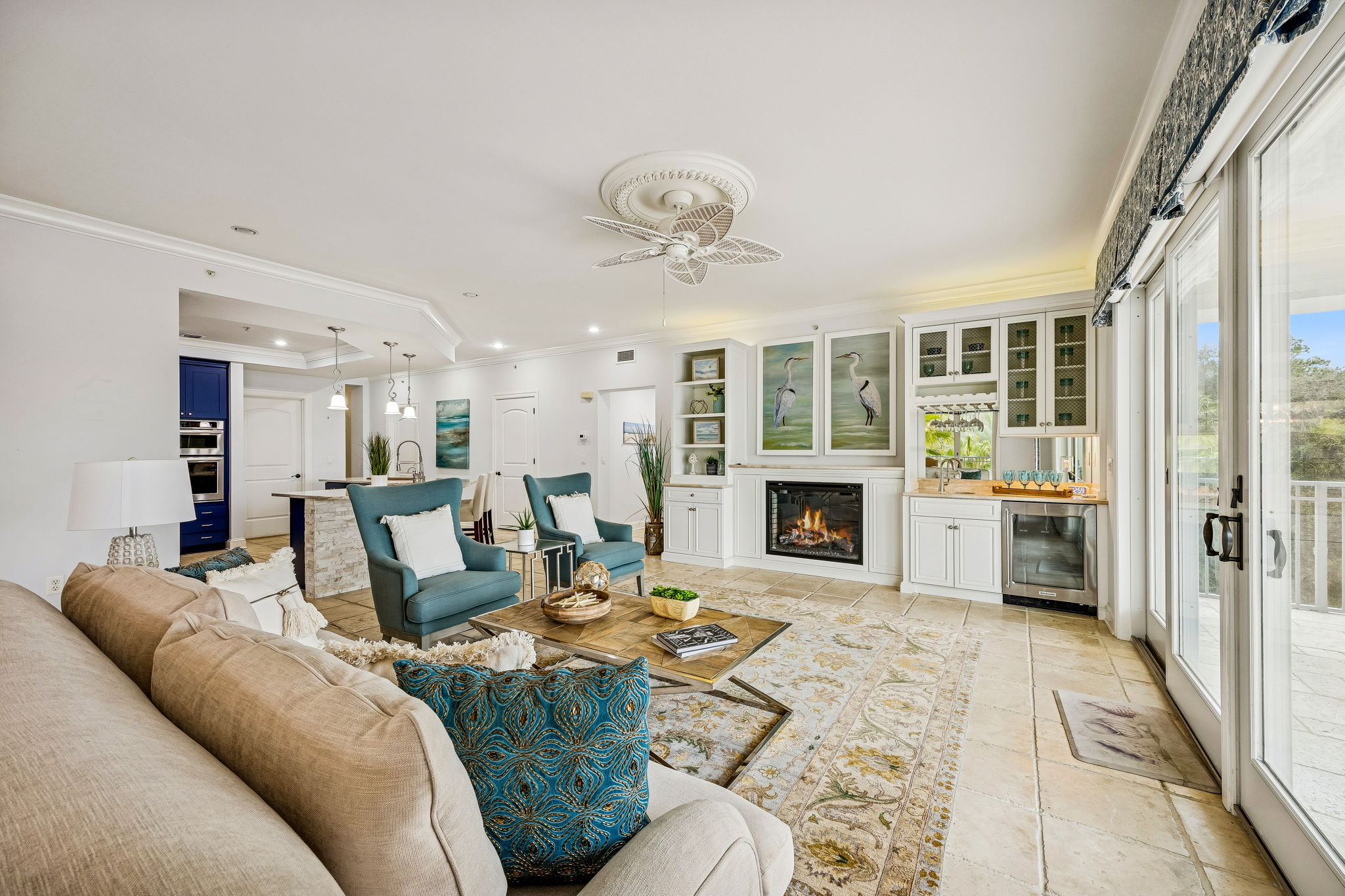 Living Room Opens to Kitchen