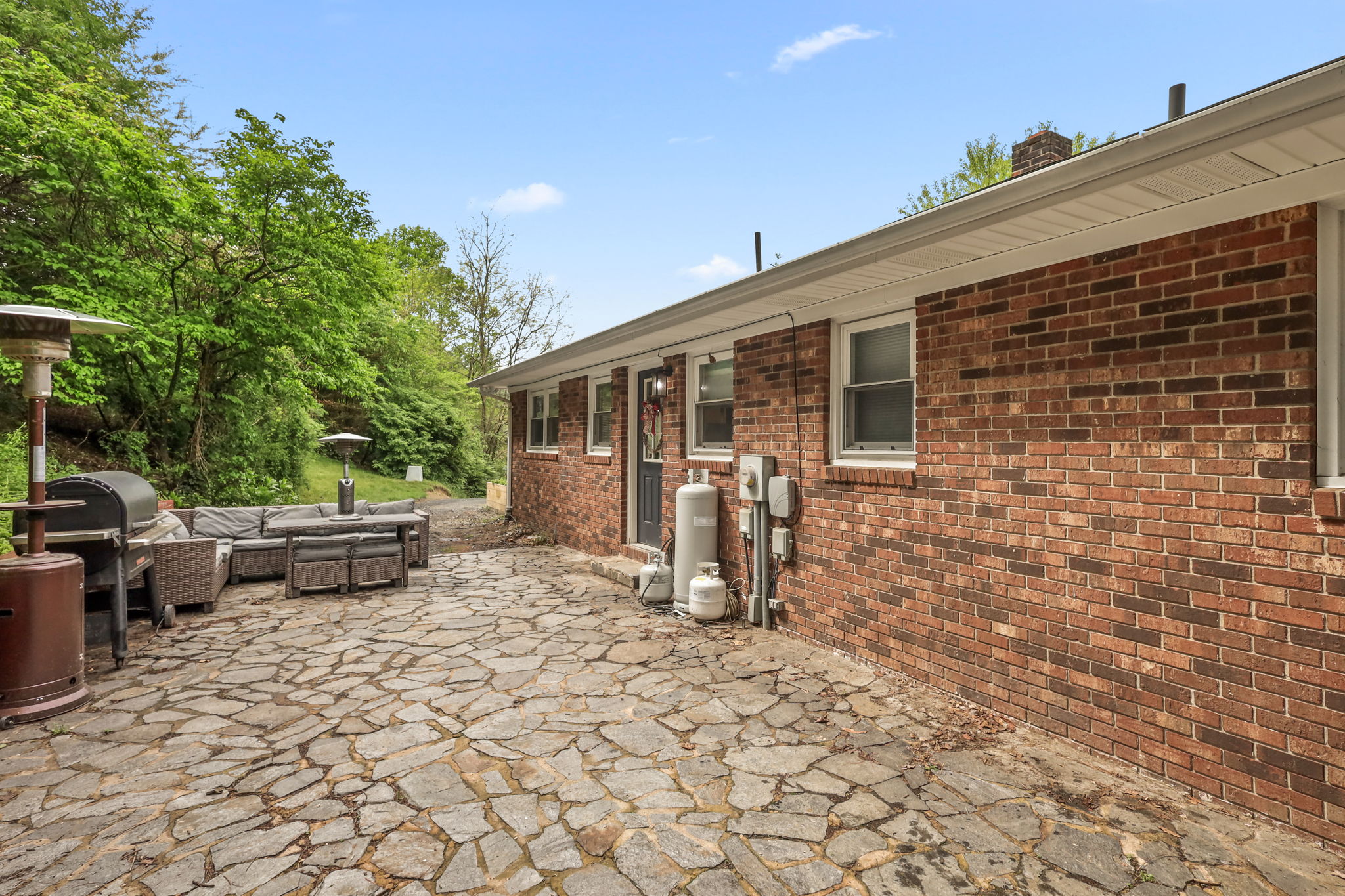 Patio on side of home