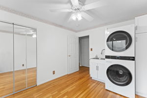 Bedroom 2/Main floor laundry. Stackable units are included in the sale.