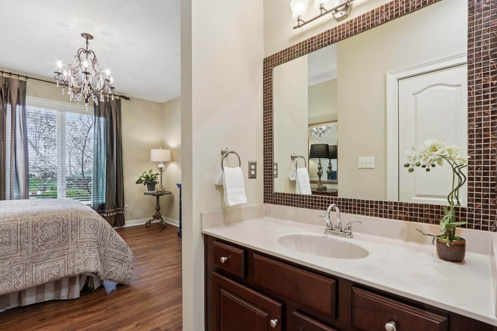 Private vanity for Bedroom 2 adjoins Jack-n-Jill Bathroom