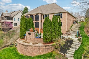 Aerial view from the back of the home