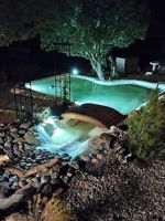 Pond with Pool Pump and Filter.