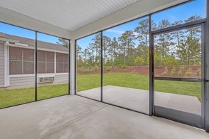 Upgraded screen porch with private landscaped view