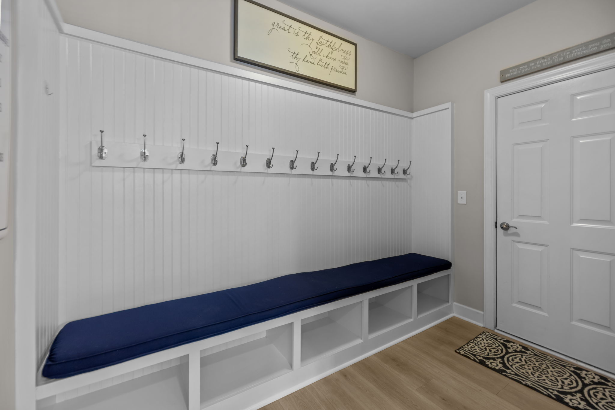 Drop zone located right off the garage