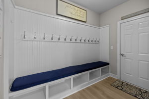 Drop zone located right off the garage