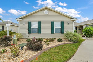 PLANTINGS AND GRASS IN FRONT YARD