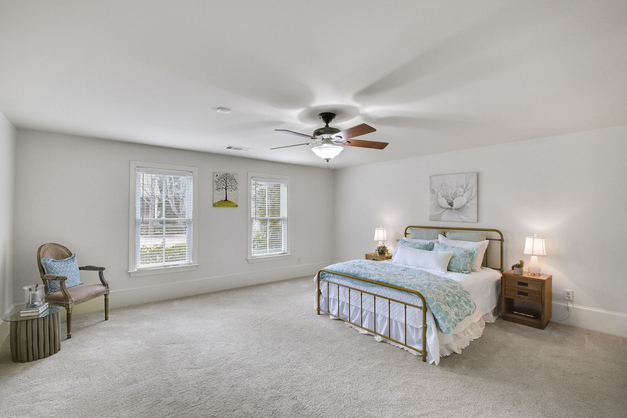 The oversized bedroom can serve as an in-law suite with private entrance off the porch.  Because the room is so large it can accommodate a bedroom, office or a private gym.