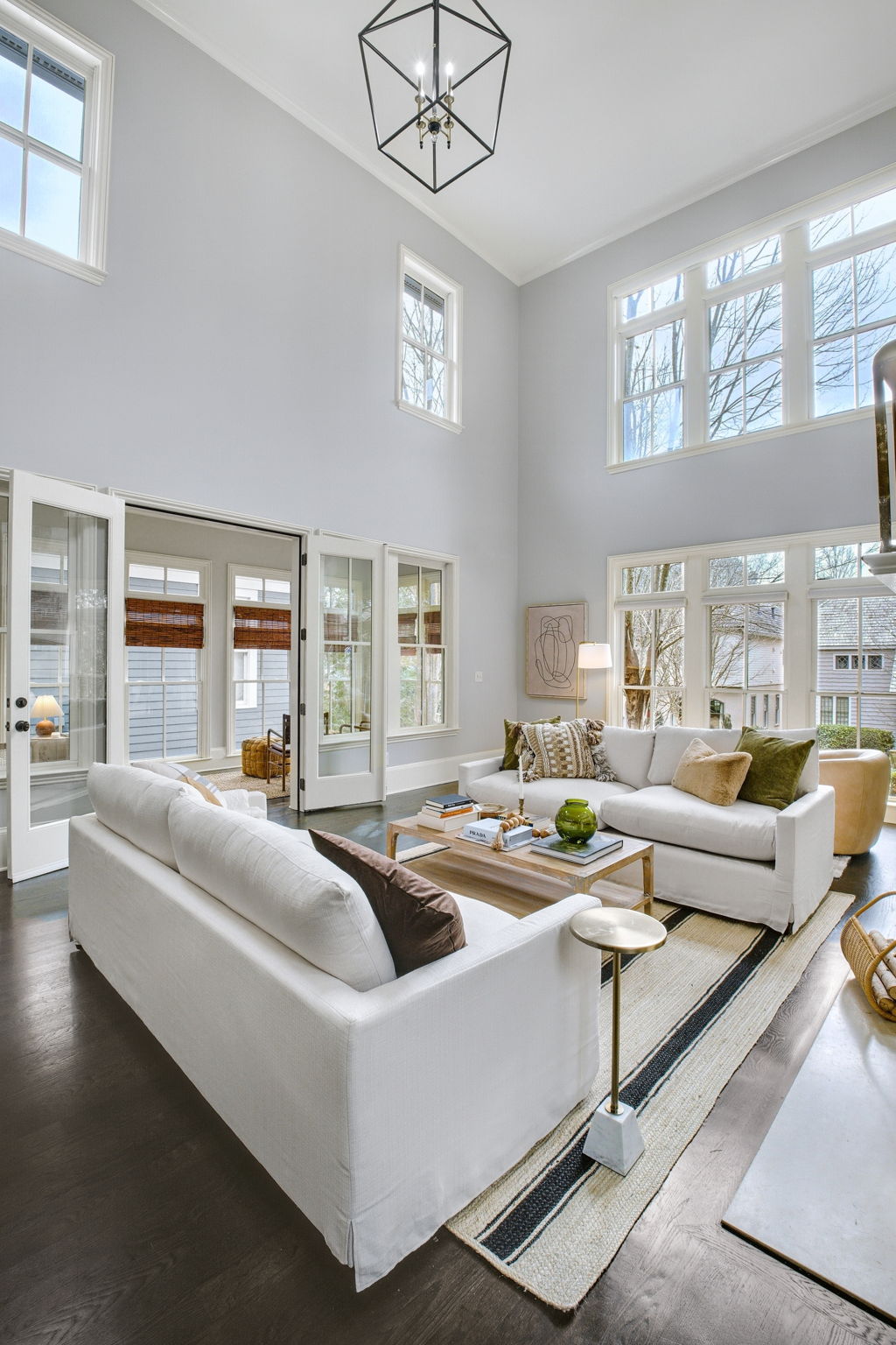 A view of the sunroom from the great room.