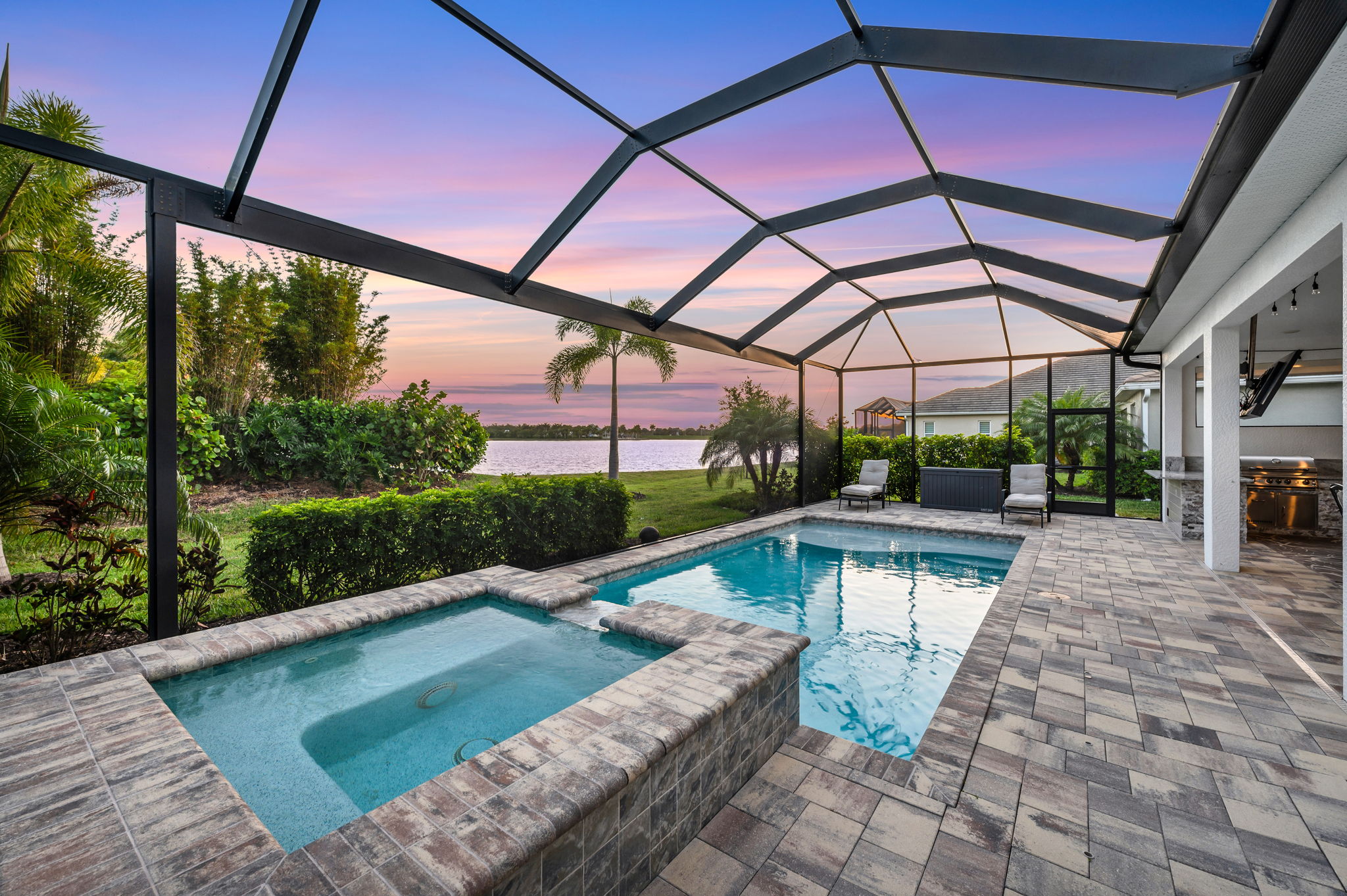 Sunset From Outdoor Entertaining Area