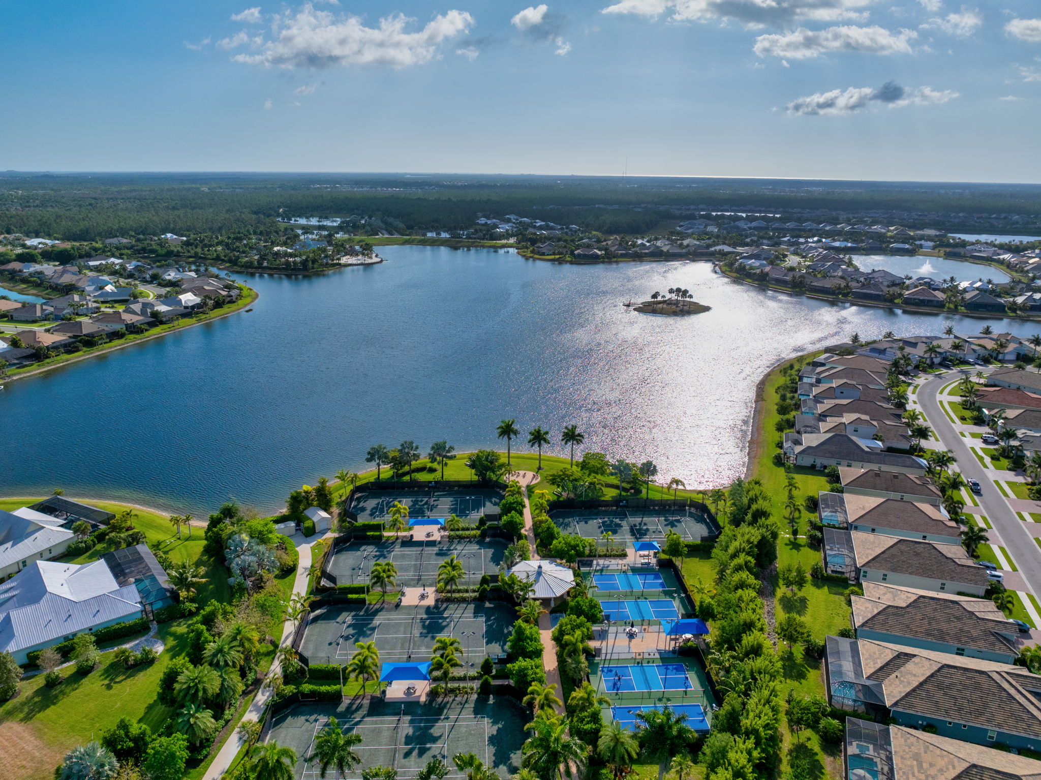 Aerial of Tennis & Pickleball Courts