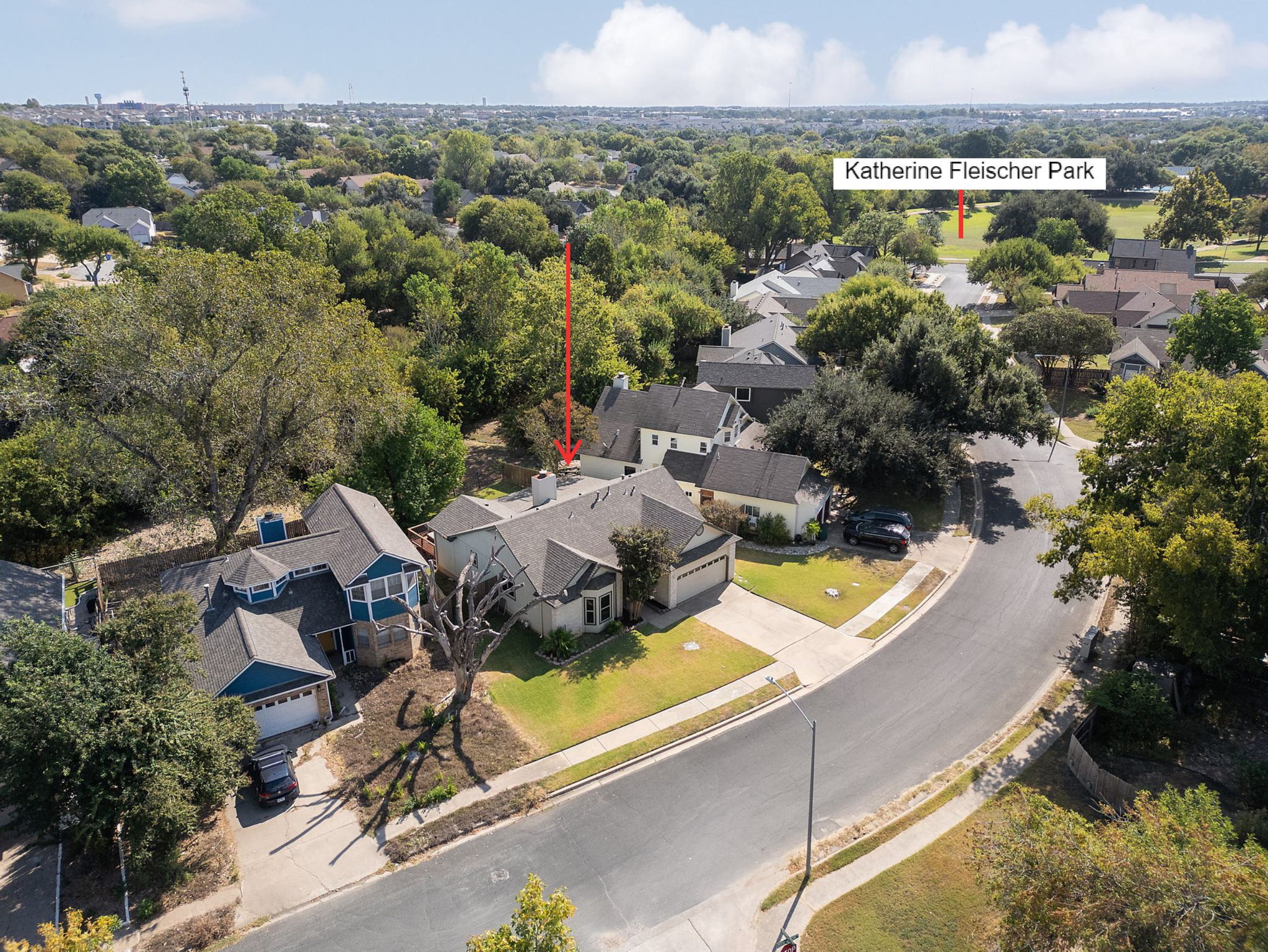 This home is between Mills Pond Park and Katherine Fleischer Park