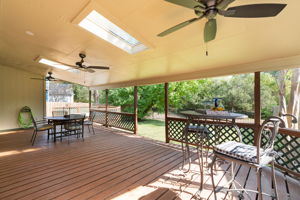 Huge Coverd Patio/Deck with Skylights