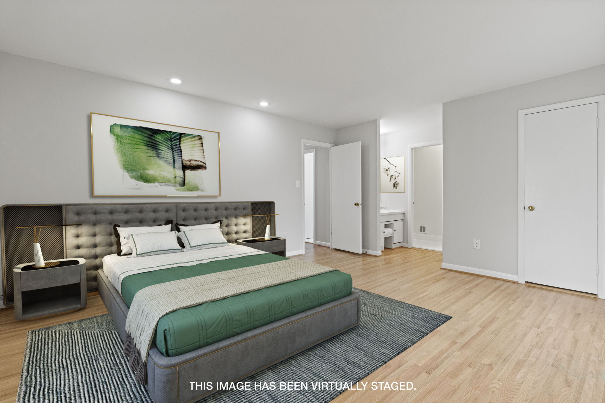 Primary Bedroom with large walk-in closet and dressing area