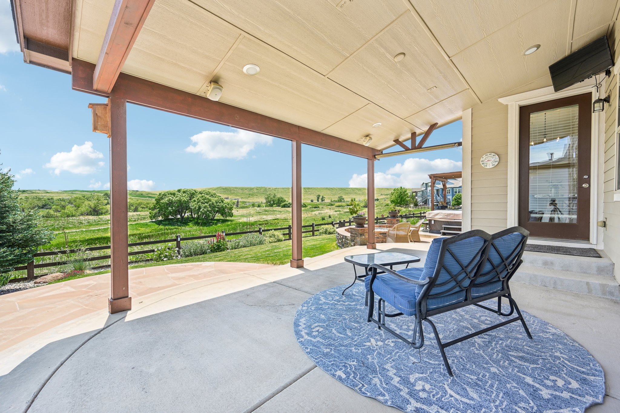 Back Covered Patio with Endless Views