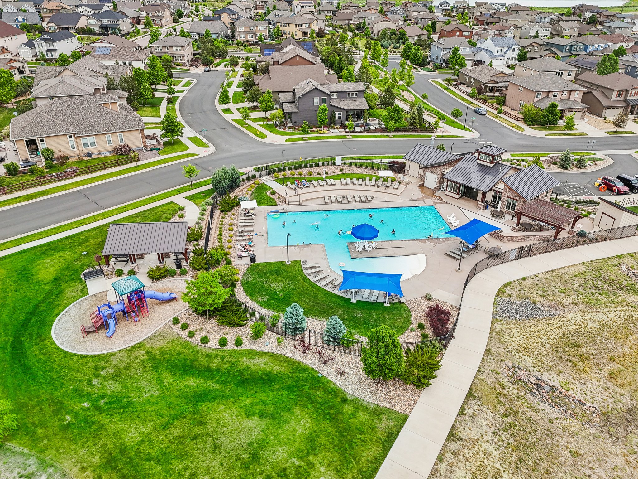 Aerial Amenities and Pool