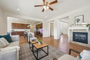 Family Room into Kitchen