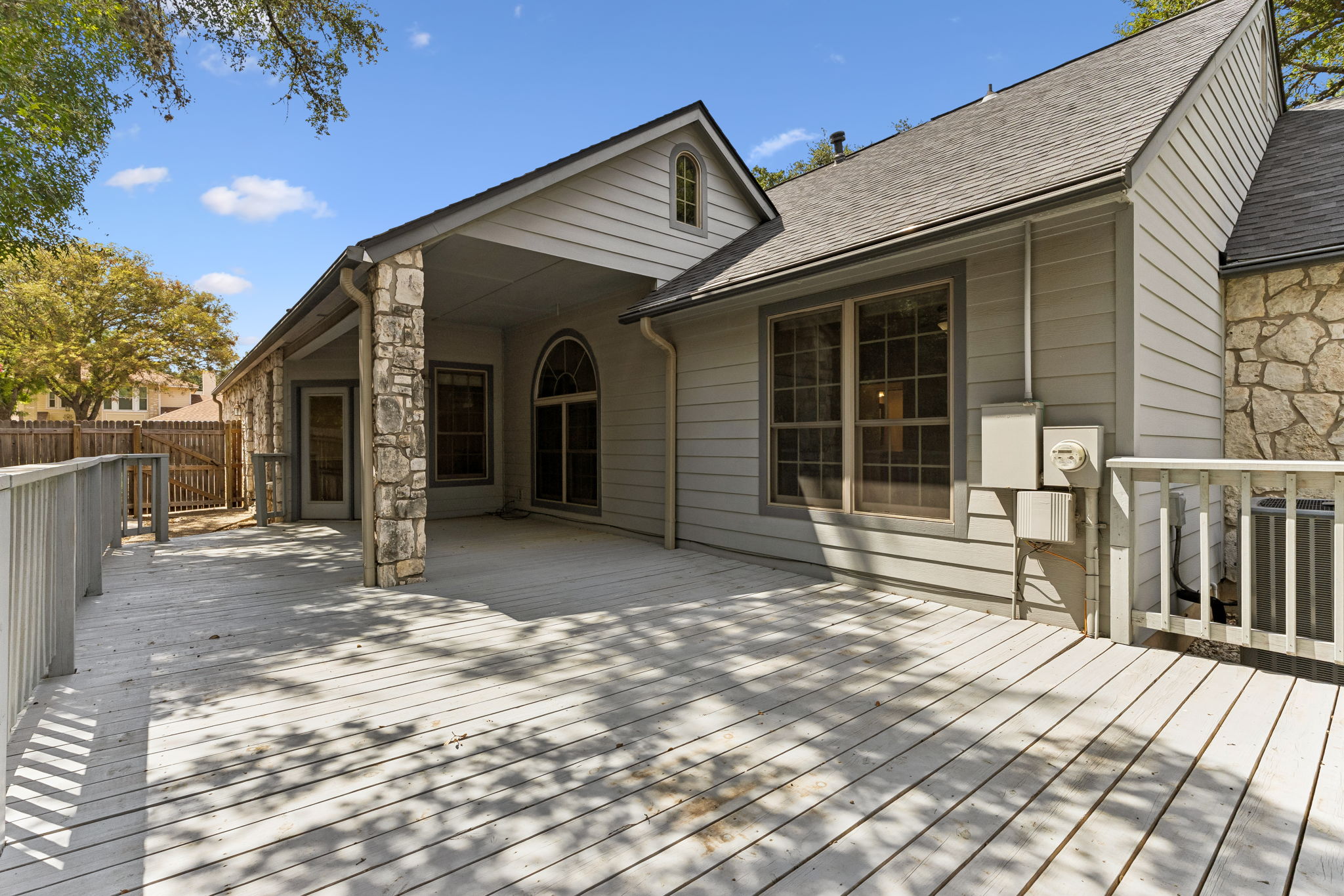 Oversized back patio