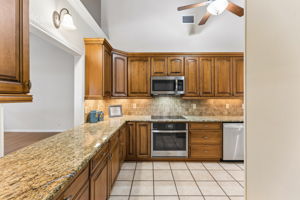 Kitchen is open to family room