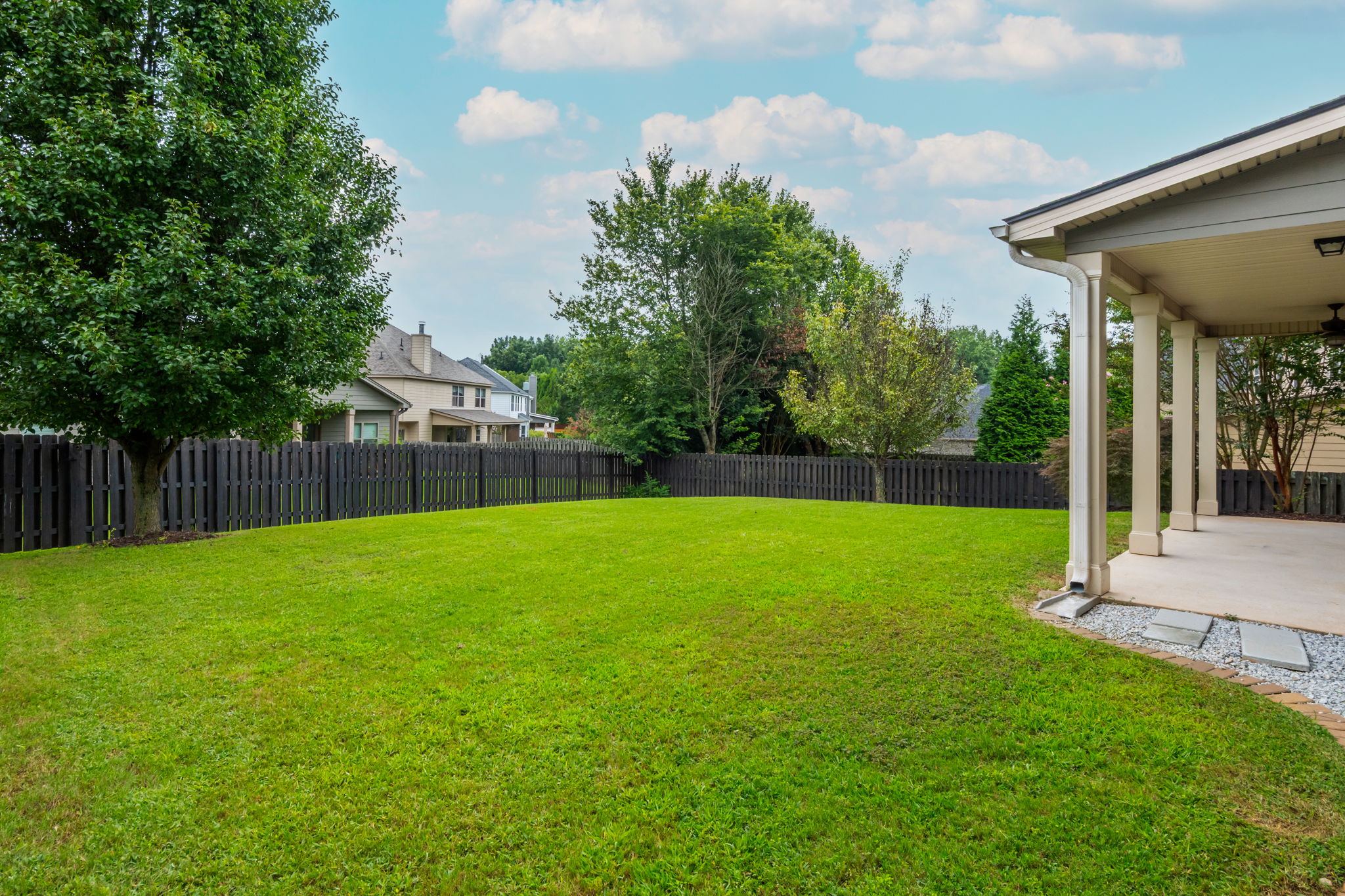 Fully fenced in Back Yard