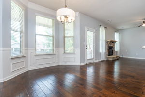 Breakfast Room w Private Views of the Backyard.