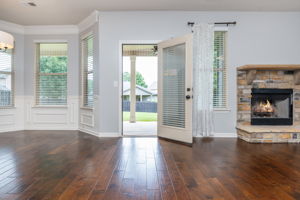 Easy access to your Fenced in Yard w Covered Patio.