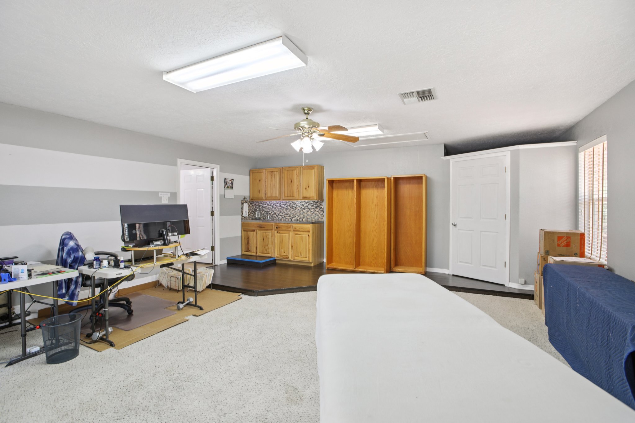Converted garage is now a Family Room