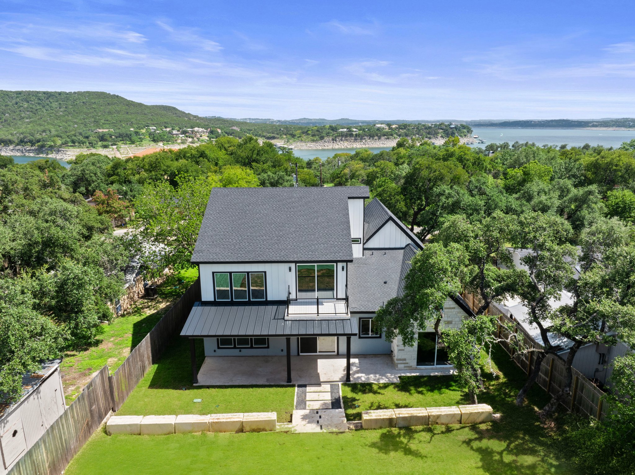 Close to Lake Travis. Large back yard.