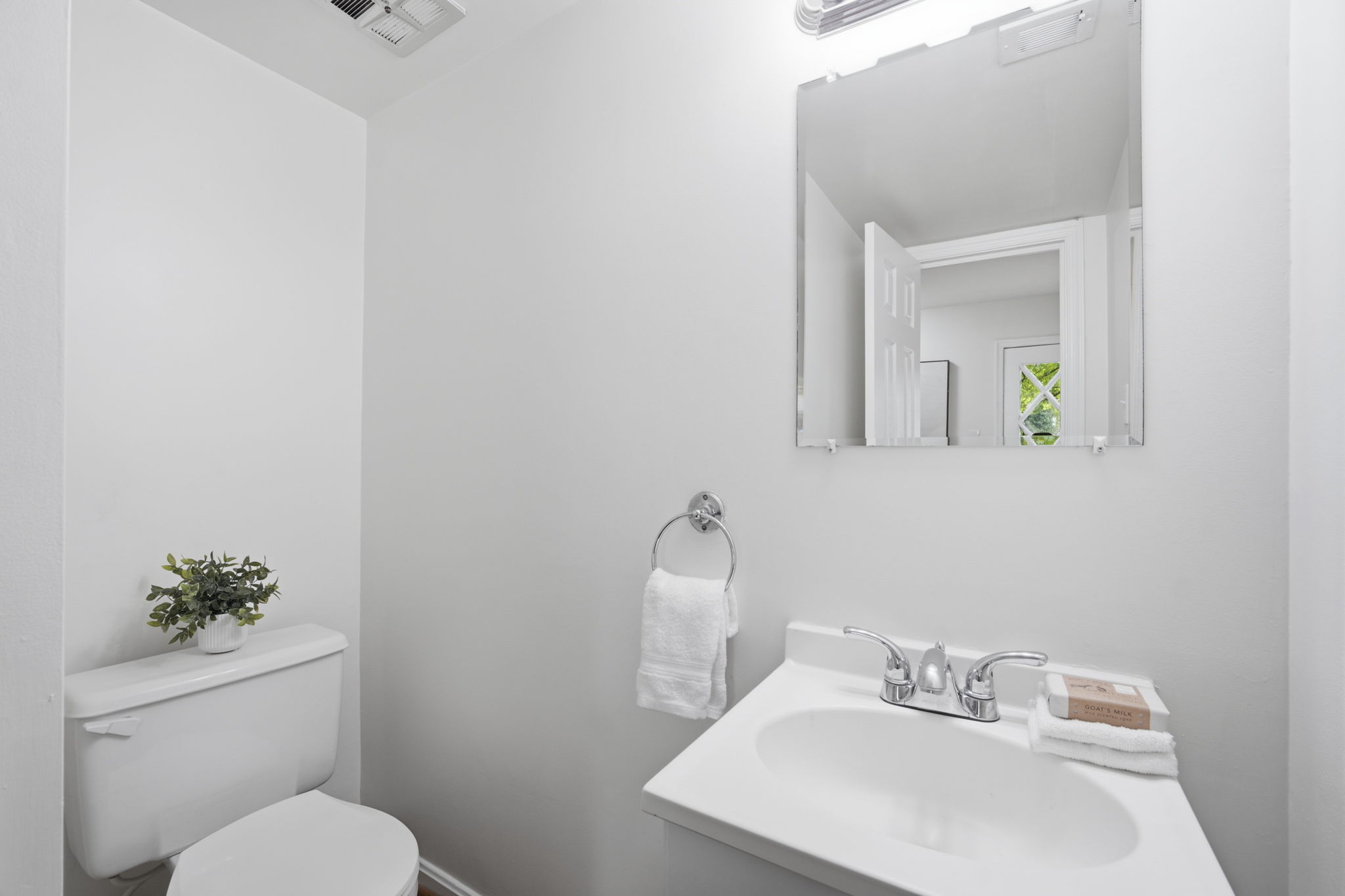 Lower level half bathroom