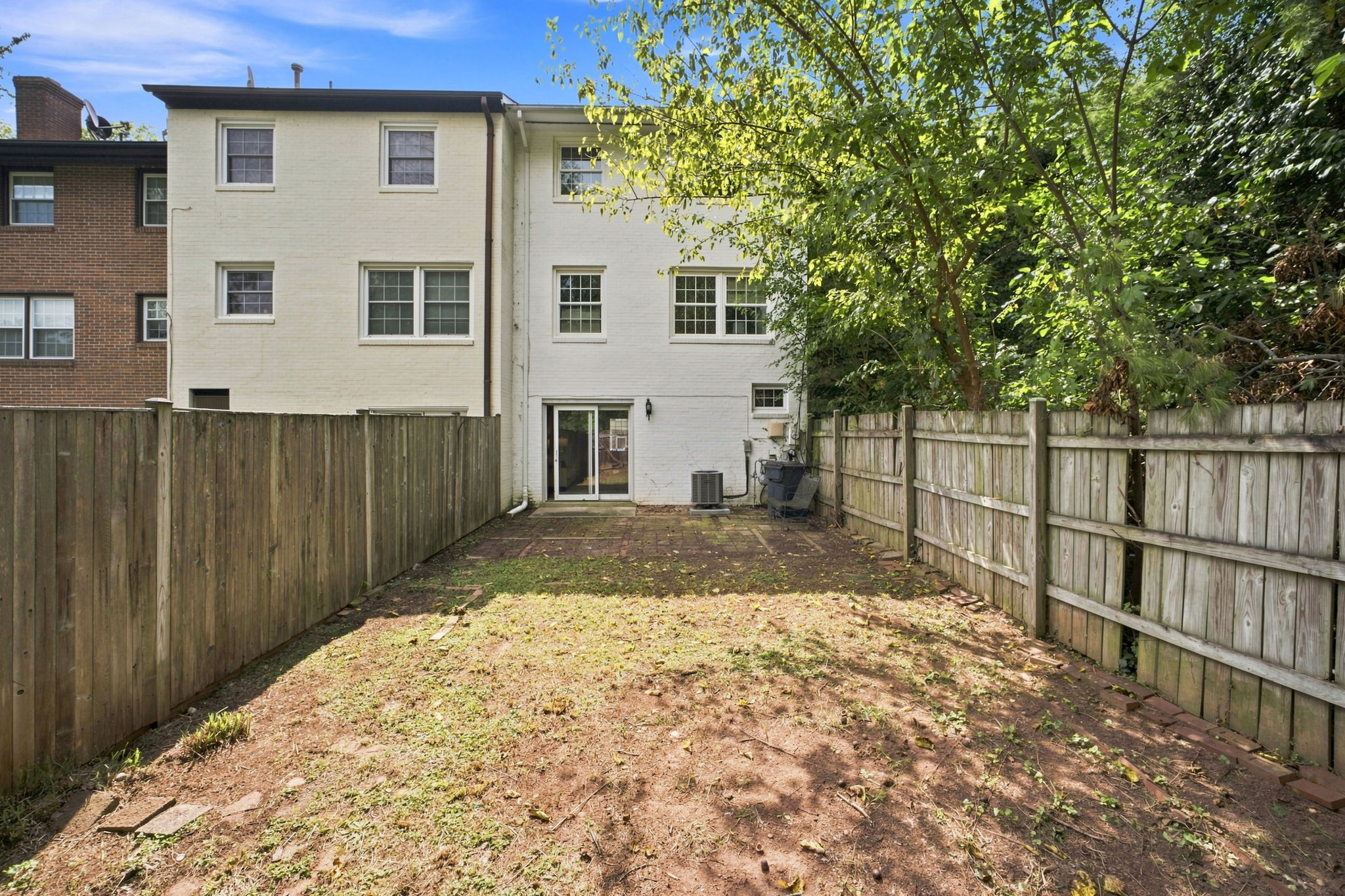 Spacious, fenced backyard