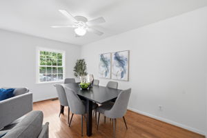 Open main level with large windows & wood floors!