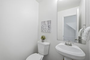 Main level half bathroom