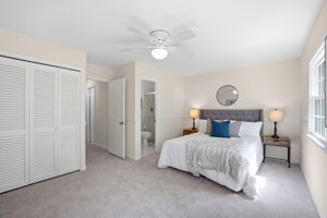 Large, light-filled primary bedroom
