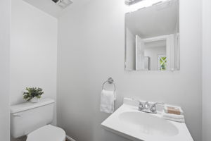 Lower level half bathroom