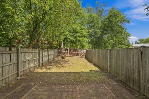 Spacious, fenced backyard