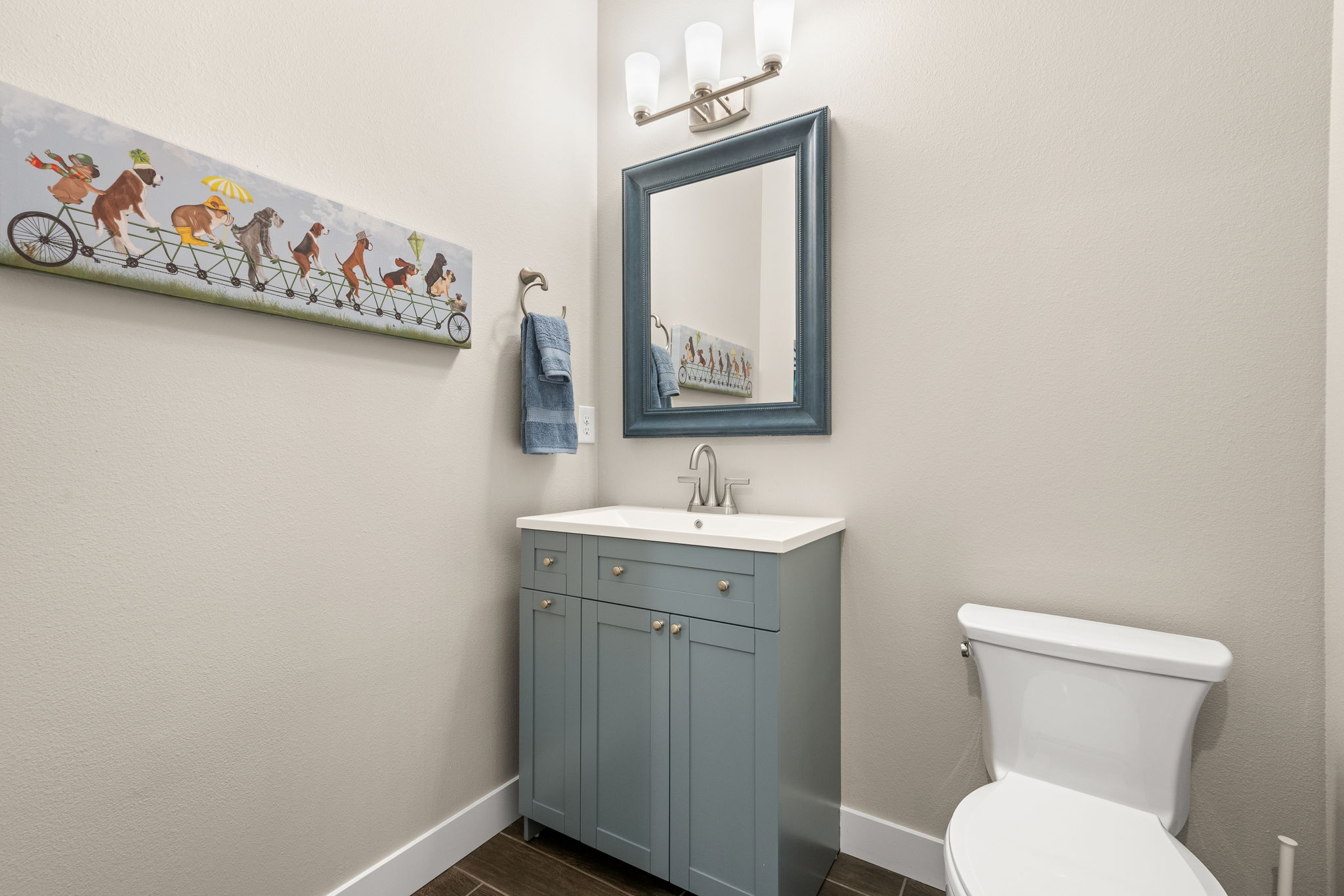 Powder room with new commode!
