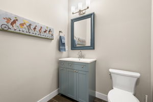 Powder room with new commode!