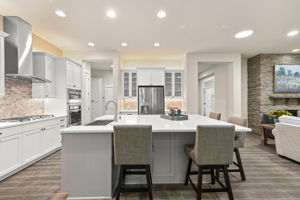 Island with wet bar