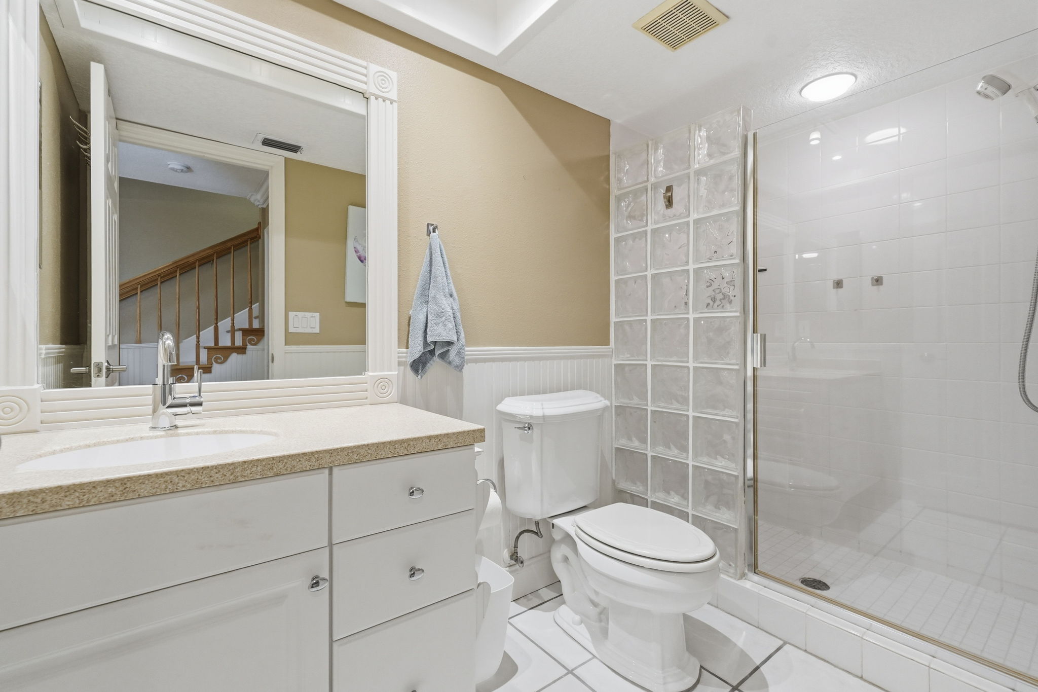 Downstairs Bathroom with shower