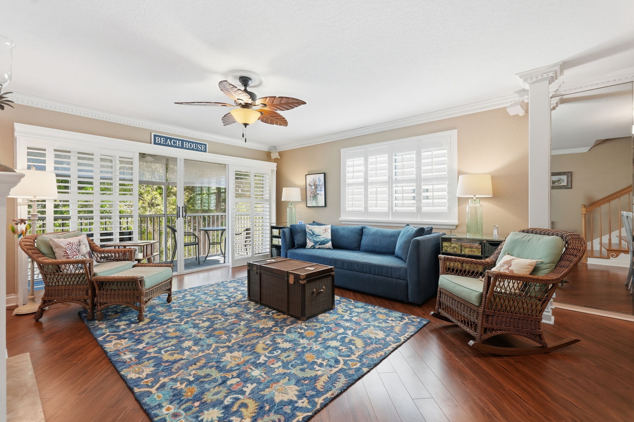 Sliding Plantation Shutters welcome you outdoors