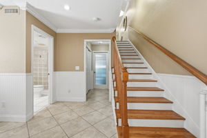 Stairs to 1st floor...Full Bath&  hall closet