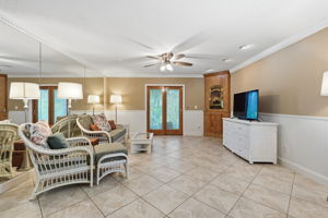 Doors Leading to Outdoor Screened Patio & Open Side Patio
