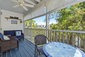 Screened Patio for enjoying morning coffee or evening beverages.