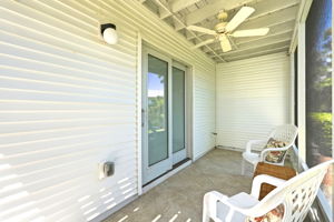 Screened Patio with ceiling fan