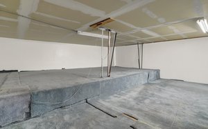 Finished area storage above garage