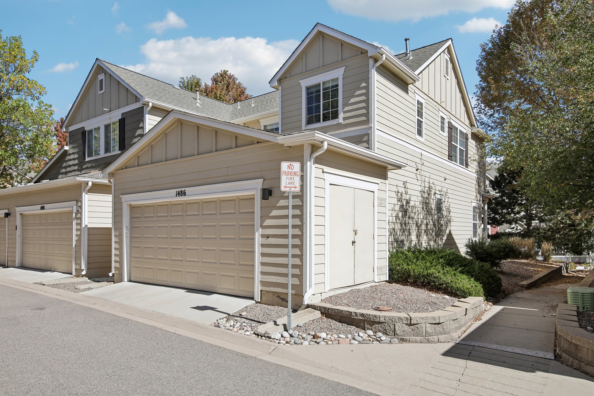 2 car attached garage is easily reached in the alley behind the home
