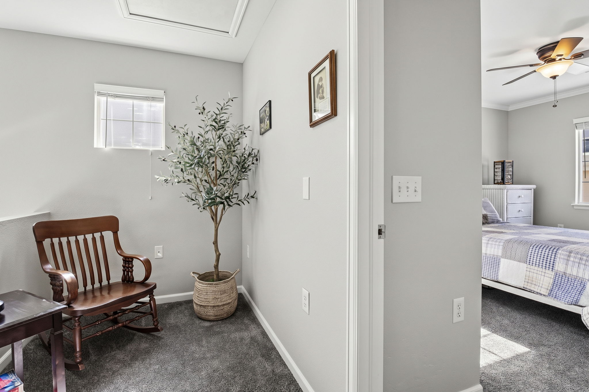 Loft area with plenty of room for a couch or desk