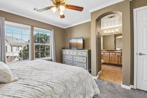 Spacious primary bedroom