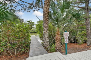 Dock behind building