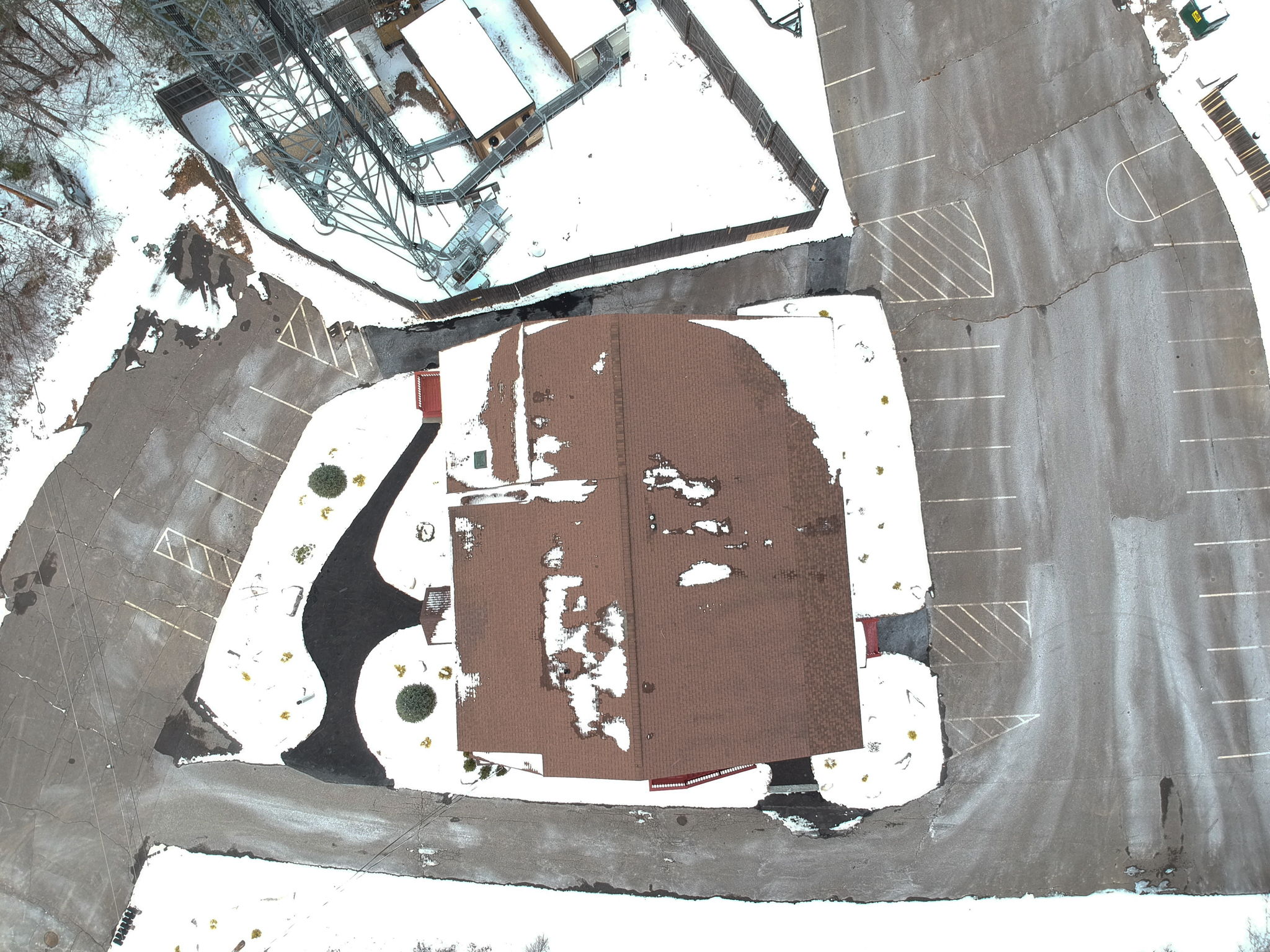 Aerial Downward View of Building